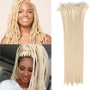 24” 30Locs 0.6cm Afro Kinky Dreads Extensions for Men/Women, Synthetic Dread Set